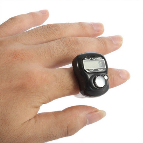 1pc Finger Tally Counter Finger Clicker Mini 5 Digit LCD Electronic Digital Golf Sports Hand Held Ring Tally Counter ► Photo 1/6