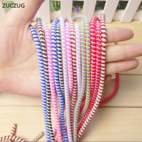 ZUCZUG 1.5M Cute Wire Rope Protection Suit Spring Cable Winder Data Line Protector For iPhone 5 5s 6 6s Plus for Smartphone ► Photo 1/4