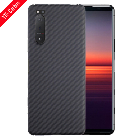 YTF-carbon real carbon fiber phone shell for Sony Xperia 5 II case aramid Fiber Ultra-thin Xperia 5 II 5G phone shell Original ► Photo 1/6