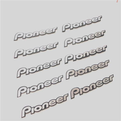 10pcs/lot pioneer Hi-Fi Speaker audio Speaker 3D Aluminum Badge Emblem stereo sticker 55x10mm ► Photo 1/4