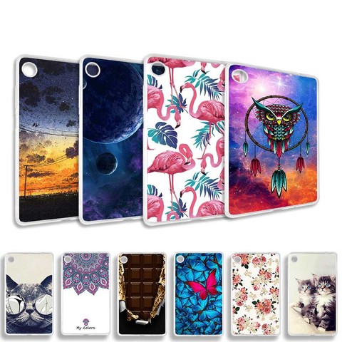 Case for Lenovo Tab M7 TB-7305F TB-7305X TB-7305I Case Coque 3D DIY Painted Cartoon Pattern Soft Silicone TPU Tablet Cover Funda ► Photo 1/6