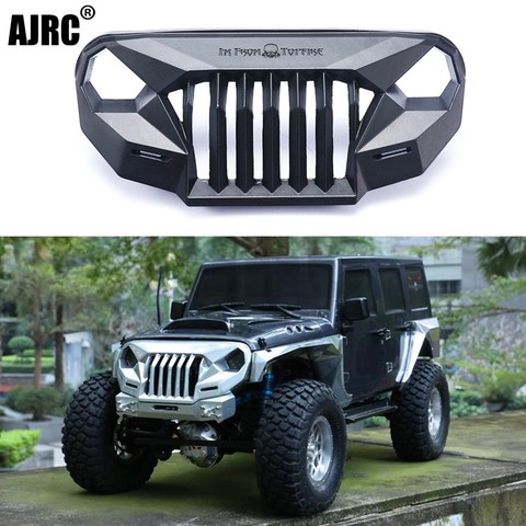 Ms Anger Front Face Grating For 1/10 Rc Crawler Car Trx4 Axial Scx10 Jeep Jk Wrangler Sema Front Grille Angry Front Face ► Photo 1/6