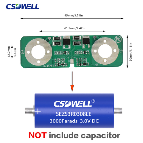 CSD-009 2S MAXWELL 650F 1200F 1500F 2000F 3000F 3400F Ultracapacitor Balancing Borad ► Photo 1/5