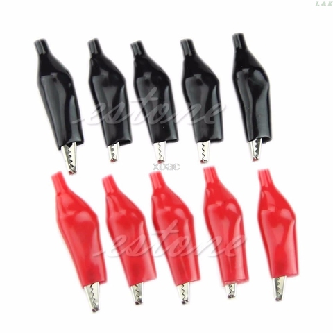 10Pcs 28mm Alligator Leads Crocodile Test Clip for Electrical Jumper Wire Cable  M05 dropship ► Photo 1/4