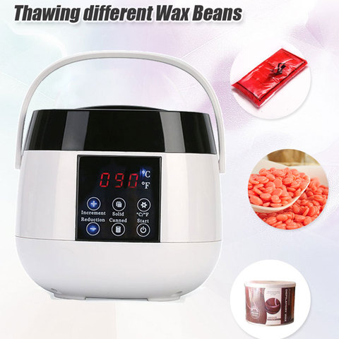 Smart Wax Heater Warmer Strips Hair Wax Hair Removal Pot 500ml Electric Waxing Machine Hard Beans Kit Set LCD Touch Button ► Photo 1/6