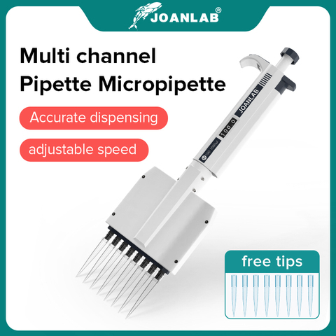 JOANLAB Official Store Multichannel Pipette Lab Equipment Manual Digital Adjustable Micropipette 8 Channels Pipette 12 Channels ► Photo 1/6