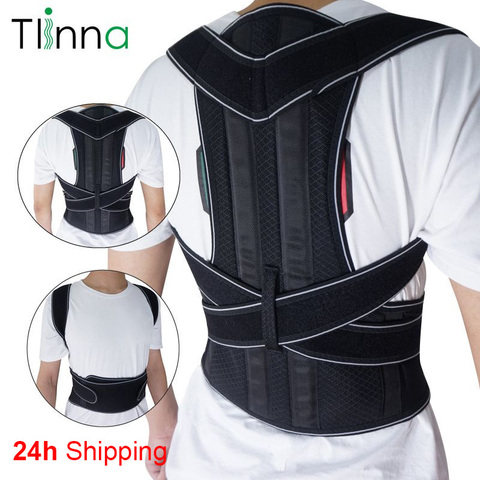 Tlinna Adjustable Back Spine Posture Corrector Adult Humpback Pain Back Support Brace Shoulder Belt Posture Correction ► Photo 1/6