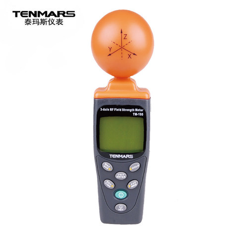 TENMARS TM-195 3-Axis RF Field Strength Meter High-frequency electromagnetic radiation detector ► Photo 1/4