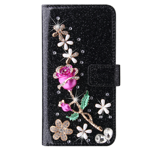 Glitter Leather Case For Samsung S8 S9 S10 Plus S20 FE S21 Ultra S7 A12 A21S A31 A41 A51 A71 A32 A52 A72 A20 A30 A40 A50 Flip ► Photo 1/6