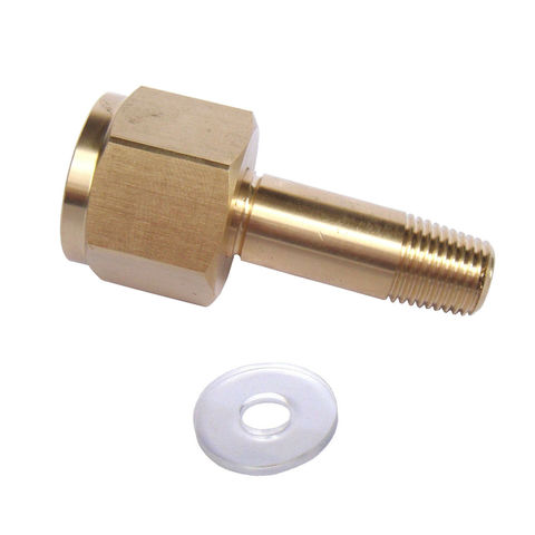 Solid Brass Hex Nuts DIN 477/ W21.8 Carbon Dioxide Regulator Inlet Nut & Nipple with Washer ► Photo 1/2