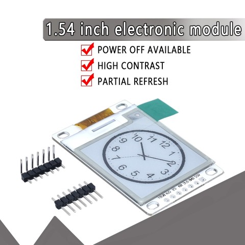 1.54 Inch E-Paper Module E-Ink Display Screen Module Black White Color SPI Support Global/Part refresh ► Photo 1/6