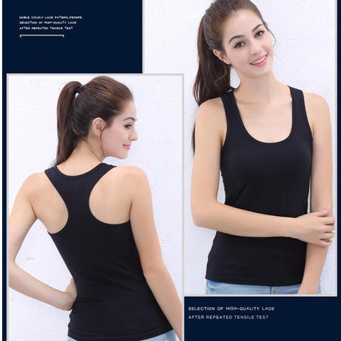High Quality Cotton Tank Tops Women Summer Breathable Sling Vest Singlet Sport Casual Tee Shirt Soft Undershirt Slim Bustier top ► Photo 1/6