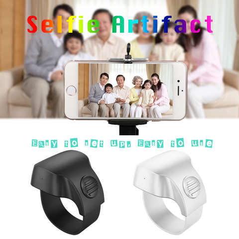 NEW Portable Rechargeable Bluetooth 5.1 Selfie Shutter Remote Control ring Wireless Smart remote Control Ring For IOS Android TV ► Photo 1/6