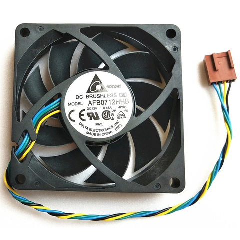 The Original Delta AFB0712HHB 7015 70*70*15MM 70MM AMD CPU  Cooling fan 12V 0.45A  with 4pin PWM ► Photo 1/6