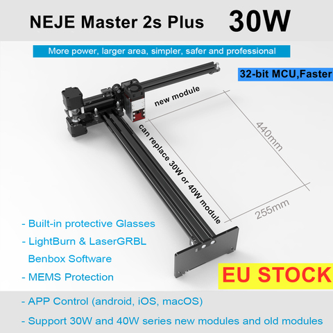 NEJE Master 2 Plus 30W Professional Large Area Laser Cutting Machine, Laser Engraving Machine,Lightburn,Bluetooth ,App Control ► Photo 1/6