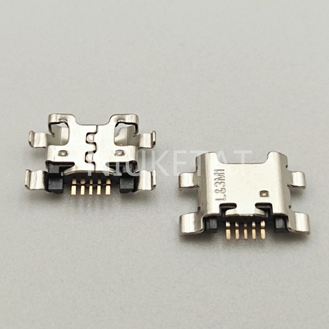 100pcs Micro USB Jack Charging Socket Port Plug Dock Connector 5pin Heavy plate For HUAWEI 7C 7S 7A 7X 8E HONOR 9 lite repair ► Photo 1/2