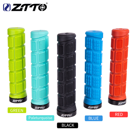 1 Pair ZTTO AG38 Handlebar Grips MTB Mountain Bike Cycle Bicycle Lock Handle Grips Durable BMX Rubber Grip Anti-Slip Parts ► Photo 1/6