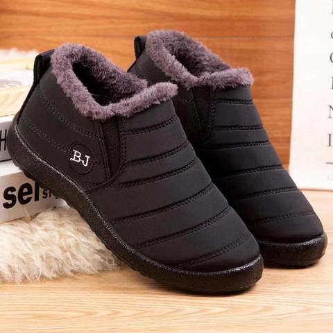 Snow Boots Women Shoes Warm Plush Fur Ankle Boots Winter Female Slip On Flat Casual Shoes Waterproof Ultralight Footwear ► Photo 1/6