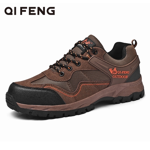 Large Size High Quality Outdoor Classic Hiking Shoes, Men Walking Sneakers,Winter Popular Fashion Climbing Black Sport Footwear ► Photo 1/6