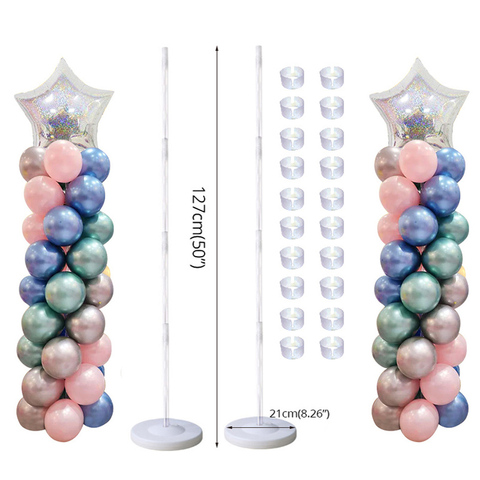 MEIDDING Happy Birthday Party Balloon Column Stand With Base and Pole For Wedding Party Latex Ballons Holder Arch Supplies ► Photo 1/6