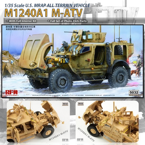 w/Fully Interior[Rye Field Model] Ryefield Model RFM RM-5032 1/35 M1240A1 M-ATV ► Photo 1/4