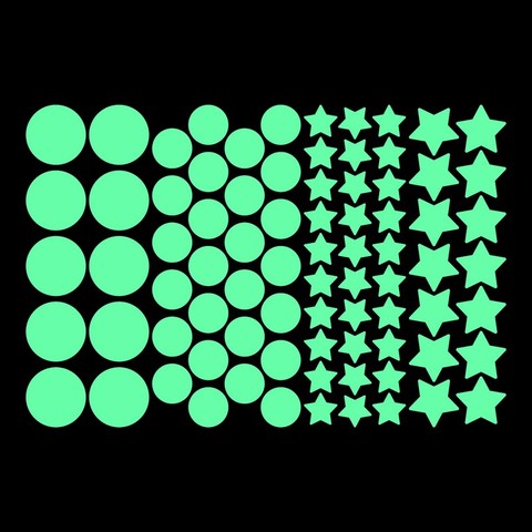 Small Round Stickers Luminous Stars Stickers Kids Room Children Home TV Background Wall Ceiling DIY Decoration Fluorescent Decal ► Photo 1/6