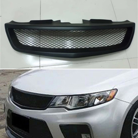 Body Kit Front Bumper Cover Refitting Grill Accessories Carbon Fibre Racing Grille Use For KIA Forte 5 Koup 2010 2011 2012 2013 ► Photo 1/6