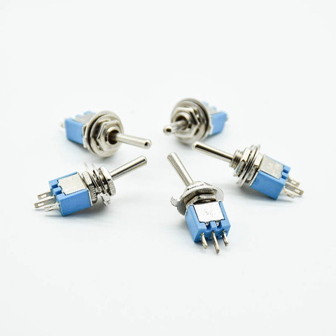 10pcs/5pcs shook  head 3 pins 2position micro rocker switch gear SMTS 102  6A125V AC toggle switch ► Photo 1/5