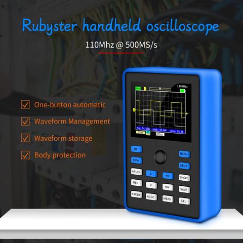 DSO1C15 Professional Digital Oscilloscope 500MS/s Sampling Rate 110MHz Analog Bandwidth Support Waveform Storage ► Photo 1/6