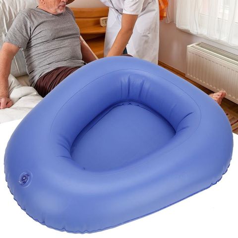 Washable Inflatable Bedpan Reusable Portable Elderly Bedridden Patient Inflation Stool Toilet Bathroom Bed Pan Air Cushion Potty ► Photo 1/6