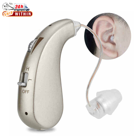 Rechargeable Digital Hearing Aid Severe Loss Invisible BTE Ear Aids High Power Amplifier Sound Enhancer 1pc For Deaf Elderly ► Photo 1/6