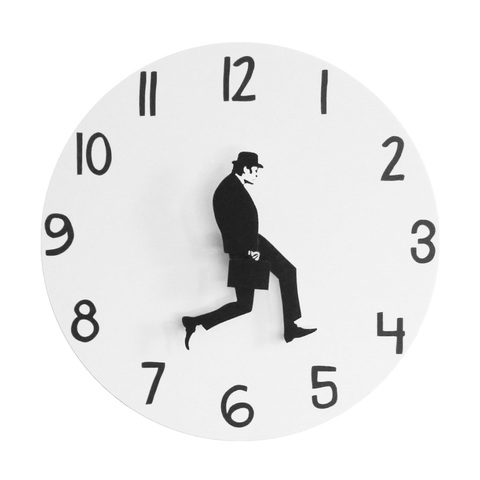 British Comedy Inspired Ministry Of Silly Walk Wall Clock Comedian Home Decor Novelty Wall Watch Funny Walking Silent Mute Clock ► Photo 1/6