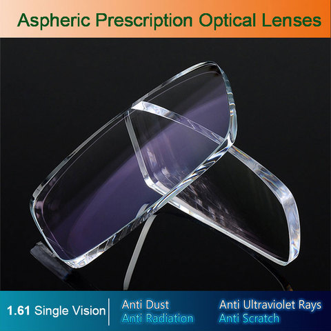 1.61 Single Vision Aspheric Optical Eyeglasses Lenses Prescription Lens Spectacles Frame AR Coating and Anti-Scratch Resistant ► Photo 1/6