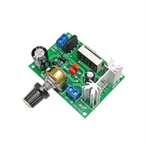 LM317 Adjustable Voltage Regulator Step Down Power Supply Module 2A DC 0-30V AC 0-22V To 1.25-28V LED Voltmeter Buck for Arduino ► Photo 1/4