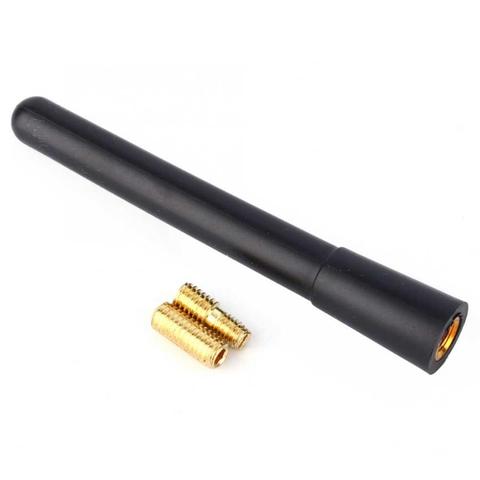 3.8in Car FM Radio Antenna Black Universal Aluminum Short  Aerial Mast Screw-in Type Antenna auto accessories ► Photo 1/6