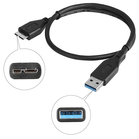 High Speed USB 3.0 Data Cable Male Converter USB3.0 AM To MICRO B Male Adapter Cable Converter For External Hard Drive Disk HDD ► Photo 1/6