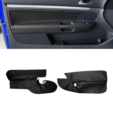 ONLY 3 Doors Car Soft Leather Front Door Panel Cover For VW Golf 5 MK5 2005 - 2009 2010 Door Armrest Panel Cover Sticker Trim ► Photo 1/6