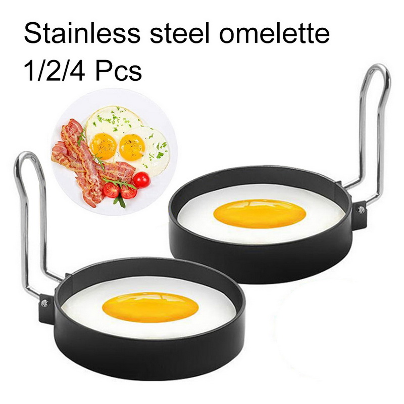 Stainless Steel Frying Pan Egg Poacher Pancake Baking Shaper Cooking Ring Mold