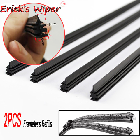 2Pcs/lot Universal AAA-Grade Auto Vehicle Insert Soft Rubber Strip Refill For Frameless Wiper Blades 6mm 26
