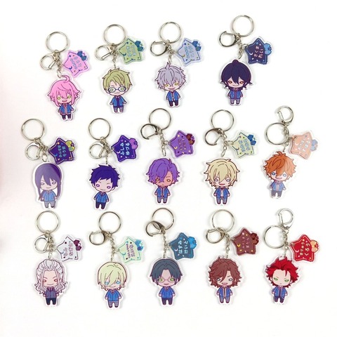 Anime Keychain Man Ensemble Stars Key Chain Women Key Holder Couples Keyring Pendant Cartoon Game Acrylic Key Ring Porte Clef ► Photo 1/6