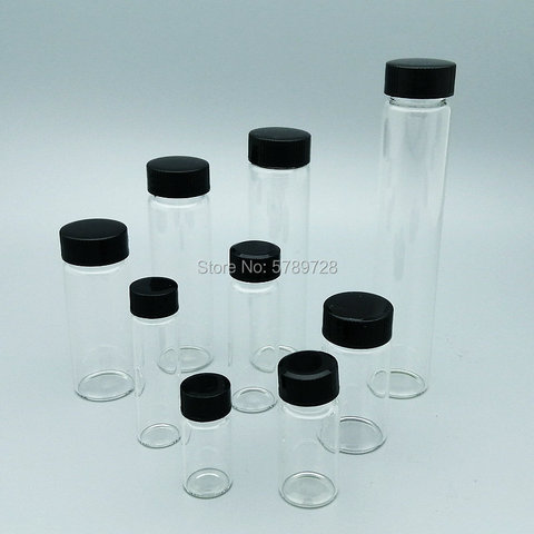 2ml to 60ml Clear Glass Sample Bottle,Reagent Vials with Screw  Plastic Cap and PE Pad,Lab Small Flask Used for Sorting ► Photo 1/6