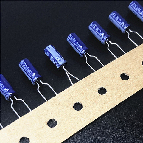 10pcs 220uF 6.3V M Series 5x11mm High Quality 6.3V220uF Audio grade Aluminum Electrolytic capacitor ► Photo 1/2