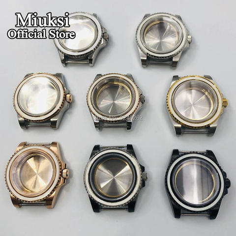 Miuksi 40mm sapphire glass stainless steel case for NH35 NH36 ETA 2836 Mingzhu DG2813 3804 Miyota 8205 8215 821A movement ► Photo 1/6