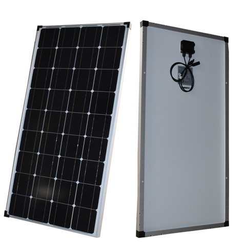 Solar Panel 100w 200w Solid 18V Rigid Solar Panel Glass Temper Monocrystalline cell 12V 24V battery charger ► Photo 1/6