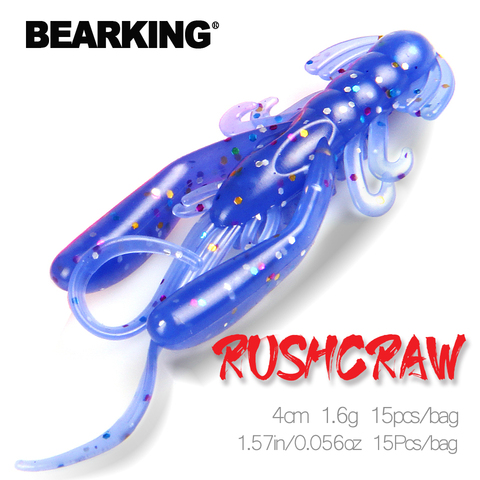2022 BEARKING 4cm 1.6g 15pcs/bag  Fishing Lures soft lure Shrimp Artificial Bait Predator Tackle jerkbaits for pike and bass ► Photo 1/6