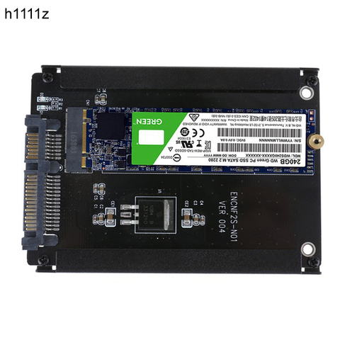 Metal Case CY B+M Socket 2 M.2 NGFF (SATA) SSD to 2.5 SATA Adapter for 2230/2242/2260/2280mm M2 NGFF SSD Solid State hard drive ► Photo 1/6