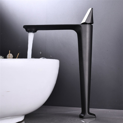 Basin Faucets Black Brass Faucet Hot and Cold Bathroom Sink Faucet Deck Mounted Toilet Nickel/Grey Color Mixer Water Tap ► Photo 1/6