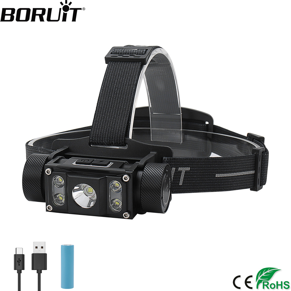 USB Rechargeable LED Head Torch Headlight Lamp CE Camping Induction Headlamp New