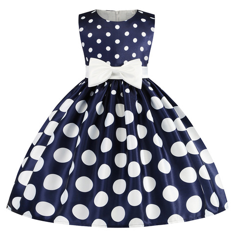 Toddler Kids Polka Dot Princess Dresses For Girls Dress Flower Girls Wedding Dress Children Evening Party Dress 3 4 5 6 7 8 Year ► Photo 1/6