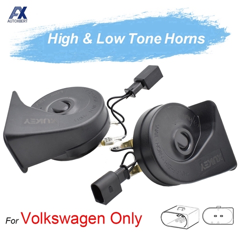 410/510Hz Twin Tone Snail Horn For VW CC Golf Jetta Polo Caddy Passat Touran Tiguan Touareg Sharan 110-125db Loudness Car Horn ► Photo 1/6